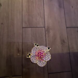 Floral Crystal Brooch